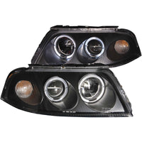 ANZO 2001-2005 Volkswagen Passat Projector Headlights w/ Halo Black - Burkken Auto Parts