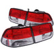 ANZO 1996-2000 Honda Civic Taillights Red/Clear - Burkken Auto Parts
