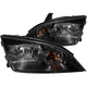ANZO 2005-2007 Ford Focus Crystal Headlights Black - Burkken Auto Parts