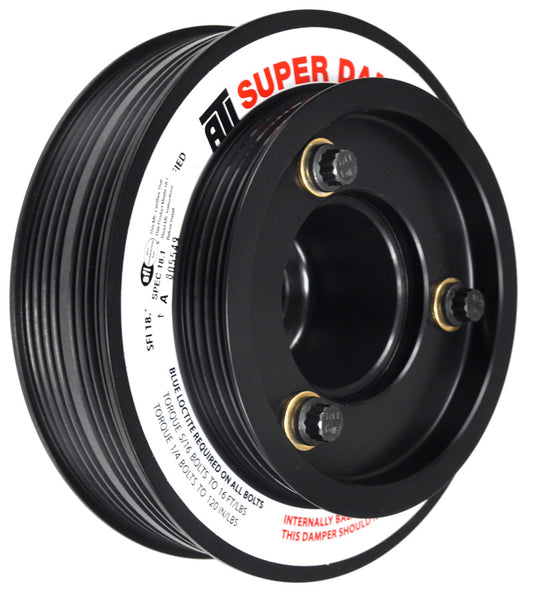 ATI Damper - 5.67in - Alum - (3) 4 Grv - Honda B - OEM Style - Bolt On Ps - 1Pc - Burkken Auto Parts