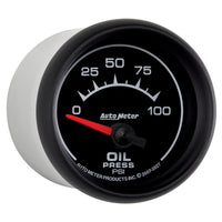 Autometer ES 52mm 100 PSI Short Sweep Electric Oil Pressure Gauge - Burkken Auto Parts
