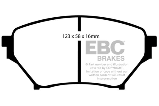 EBC 01-03 Mazda Miata MX5 1.8 (Sports Suspension) Greenstuff Front Brake Pads - Burkken Auto Parts