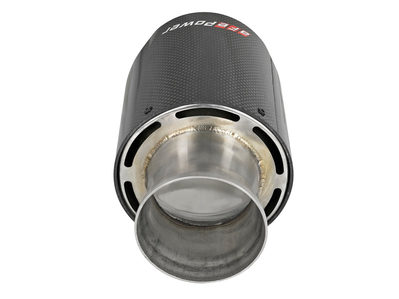 aFe MACH Force-XP 4-1/2in Carbon Fiber OE Replacement Exhaust Tips - 15-19 Dodge Charger/Hellcat - Burkken Auto Parts