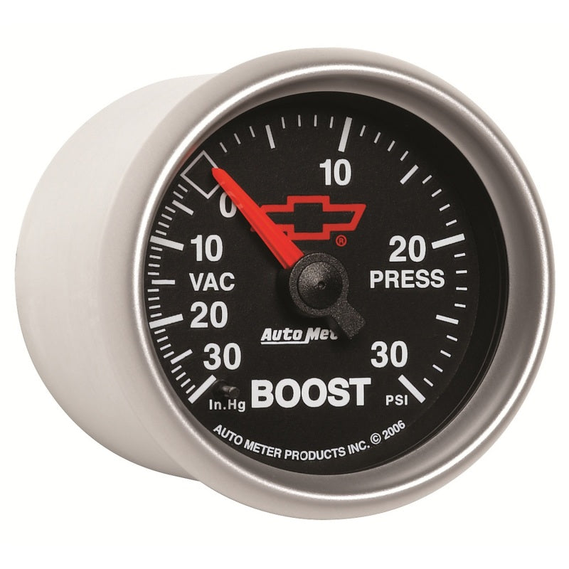 Autometer Sport-Comp II GM 52mm 30 PSI Mechanical Boost Vacumm Gauge - Burkken Auto Parts