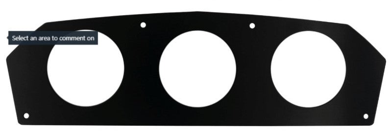 Autometer CAN-AM 12-18  Maverick / 10-20 3 Gauge Dash Panel (Fits 2-1/16in Gauges) - Burkken Auto Parts