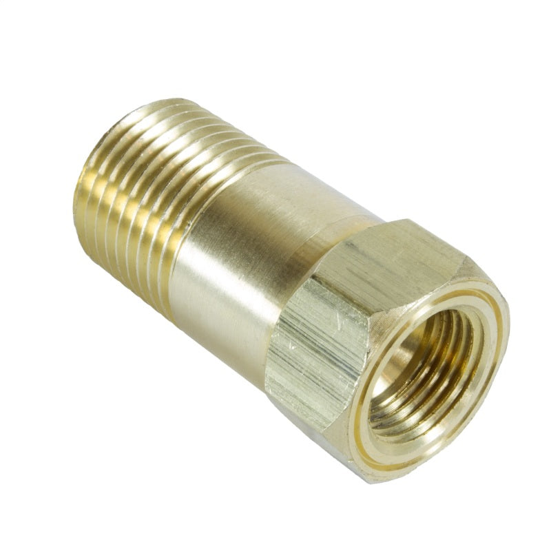 Autometer Adapter Fitting 1/2 NPT Brass Male Extension for Mechanical Gauge - Burkken Auto Parts