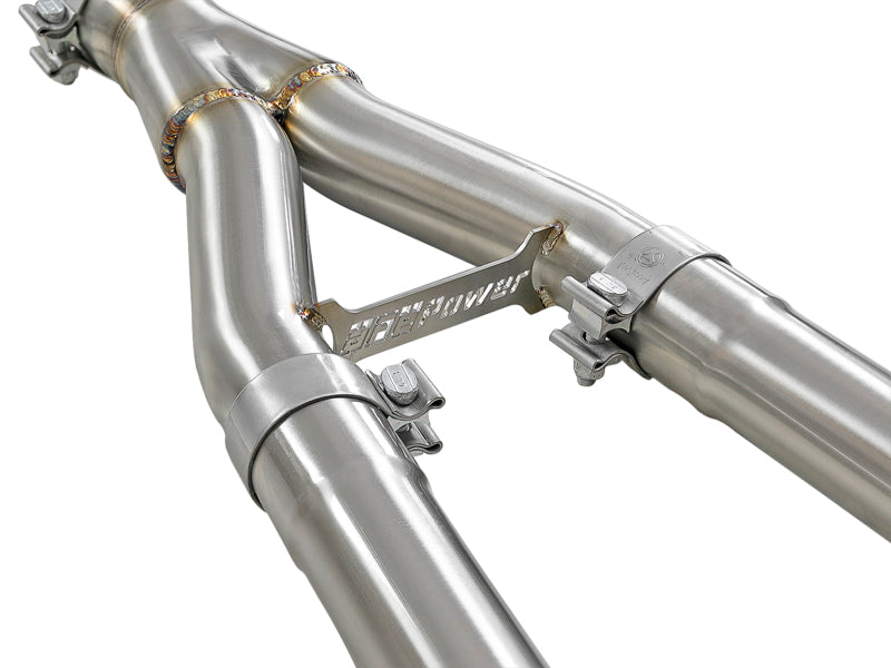 aFe Takeda 2.5in to 3in 304 SS Y-Pipe Exhaust System 16-18 Infiniti Q50/Q60 V6-3.0L (tt) - Burkken Auto Parts