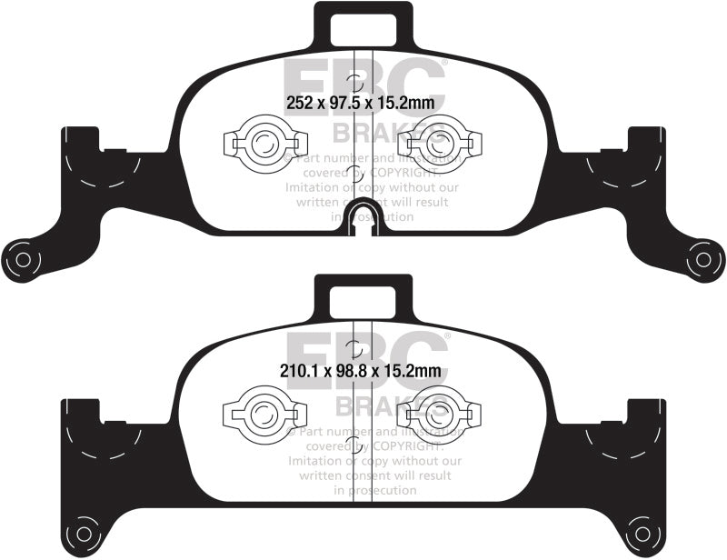 EBC 2018+ Audi A4 Allroad Quattro 2.0L Turbo Greenstuff Front Brake Pads - Burkken Auto Parts