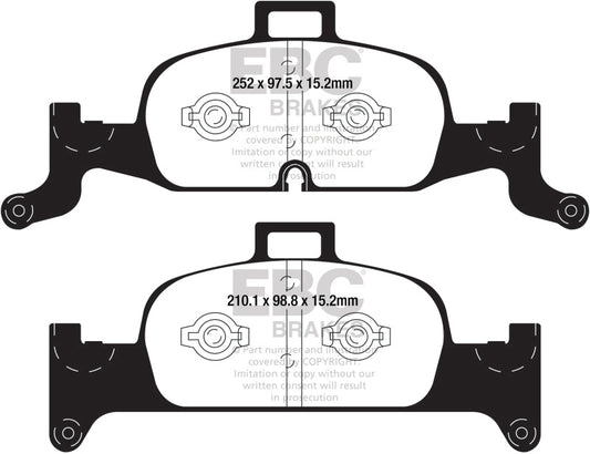EBC 2018+ Audi A4 Allroad Quattro 2.0L Turbo Greenstuff Front Brake Pads - Burkken Auto Parts