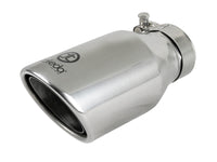 aFe Takeda 304 Stainless Steel Clamp-On Exhaust Tip 2.5in. Inlet / 4in. Outlet / 8in. L - Polished - Burkken Auto Parts