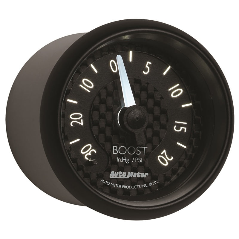 Autometer GT Series 52mm Mechanicl 30 In Hg/20 psi Vacuum/Boost Gauge - Burkken Auto Parts