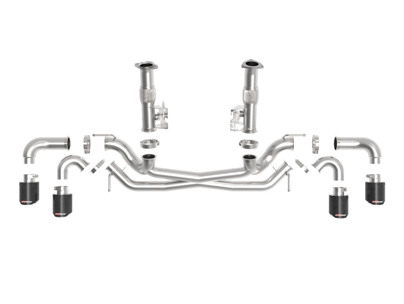 aFe MACH Force-Xp 3in to 2-1/2in 304SS Cat-Back (No Muff.) 2020 Chevy Corvette 6.2L - Carbon Tip - Burkken Auto Parts