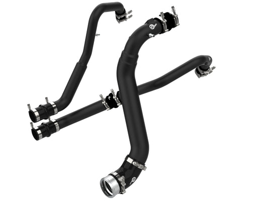 aFe Bladerunner Intercoolers I/C Tubes Hot/Cold 2021+ Ford F-150 V6-2.7L (tt) - Black - Burkken Auto Parts