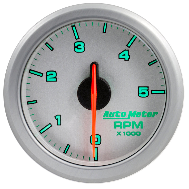 Autometer Airdrive 2-1/6in Tachometer Gauge 0-5K RPM - Silver - Burkken Auto Parts