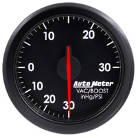 Autometer Airdrive 2-1/6in Boost/Vac Gauge 30in HG/30 PSI - Black - Burkken Auto Parts