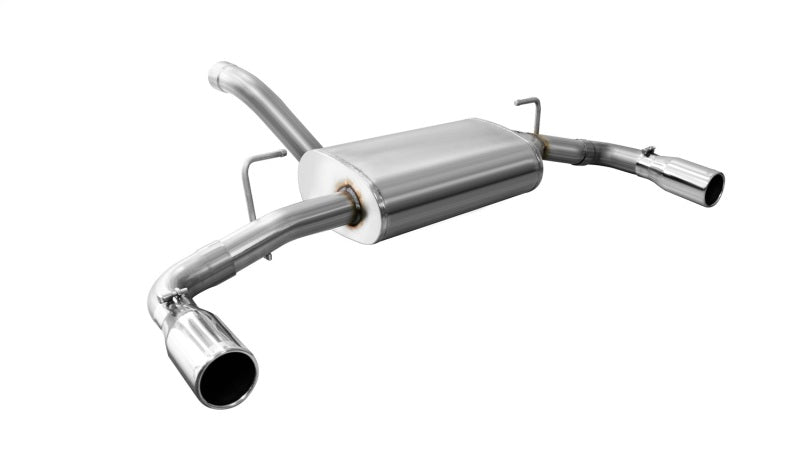 Corsa 2018-2025 Jeep Wrangler JL 2.5in Dual Rear Exit Polished Tips Touring Axle-Back Exhaust - Burkken Auto Parts