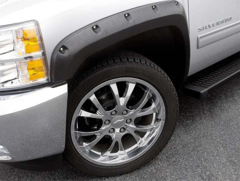 Lund 07-13 Chevy Silverado 1500 RX-Rivet Textured Elite Series Fender Flares - Black (4 Pc.) - Burkken Auto Parts