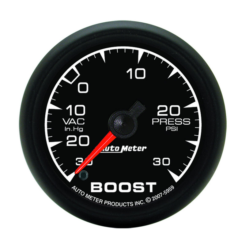 Autometer ES 52mm Full Sweep Electronic 30 In Hg-Vac/30 PSI Vacuum/Boost Gauge - Burkken Auto Parts