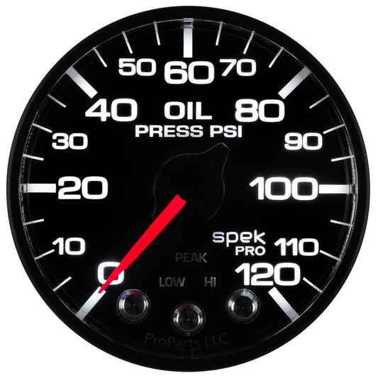 Autometer Spek-Pro - Nascar 2-1/16in Oil Press 0-120 psi Bfb Ecu - Burkken Auto Parts
