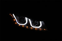 ANZO 2008-2012 Honda Accord Projector Headlights w/ U-Bar Black - Burkken Auto Parts