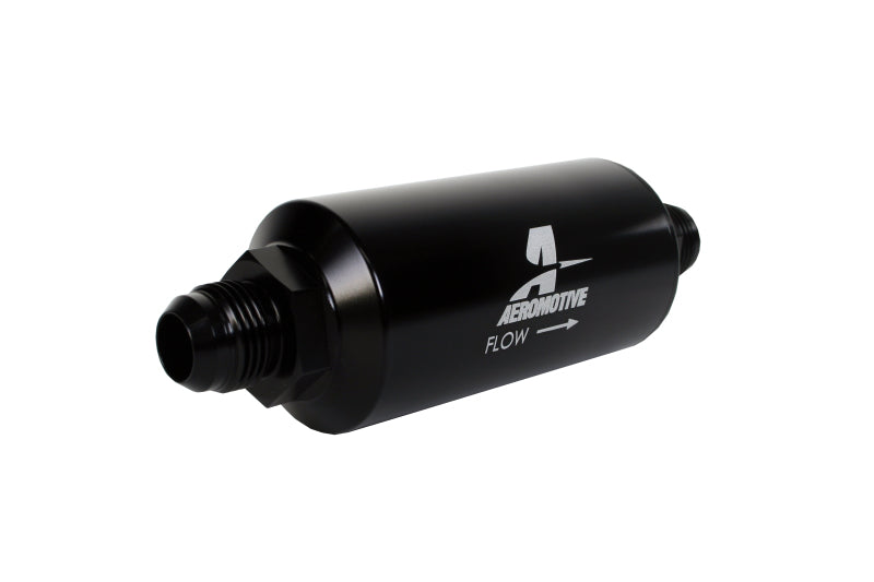 Aeromotive In-Line Filter - (AN-10) 100 Micron Stainless Steel Element Black Anodize Finish - Burkken Auto Parts