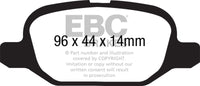 EBC 11+ Fiat 500 1.4 (ATE Calipers) Greenstuff Rear Brake Pads - Burkken Auto Parts
