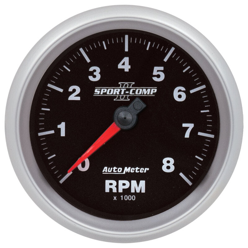 Autometer Sport-Comp II 3-3/8in 8K RPM SPN 190 Tachometer - Burkken Auto Parts
