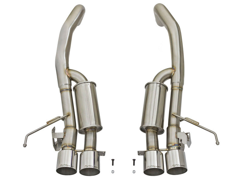aFe MACHForce XP 3in-2 1/2in Axle Back 304SS Exhaust w/ Polished Tips 15-17 Chevy Corvette Z06 - Burkken Auto Parts