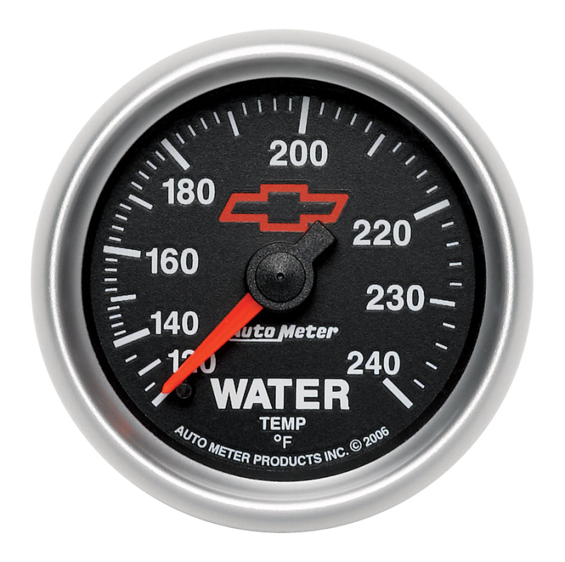 Autometer Sport-Comp II 2-1/16in 120-240 Deg Mechanical Water Temp Gauge - Bowtie Black - Burkken Auto Parts