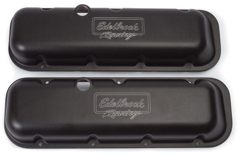 Edelbrock Valve Cover Victor Series Chevrolet 1965 and Later 396-502 V8 Low Black - Burkken Auto Parts