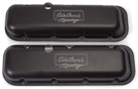 Edelbrock Valve Cover Victor Series Chevrolet 1965 and Later 396-502 V8 Low Black - Burkken Auto Parts