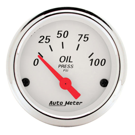 Autometer Arctic White 52mm 0-100 PSI Short Sweep Electronic Oil  Pressure Gauge - Burkken Auto Parts
