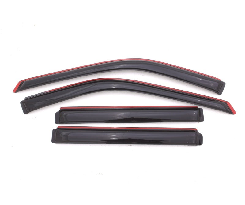 AVS 11-18 Ford Explorer Ventvisor In-Channel Front & Rear Window Deflectors 4pc - Smoke - Burkken Auto Parts