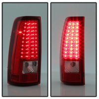 xTune Chevy Silverado 1500/2500/3500 03-06 LED Tail Lights Red Clear ALT-ON-CS03-LED-RC - Burkken Auto Parts
