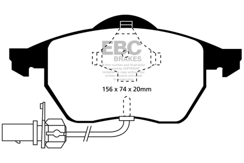 EBC 00-01 Volkswagen Passat 1.8 Turbo Greenstuff Front Brake Pads - Burkken Auto Parts