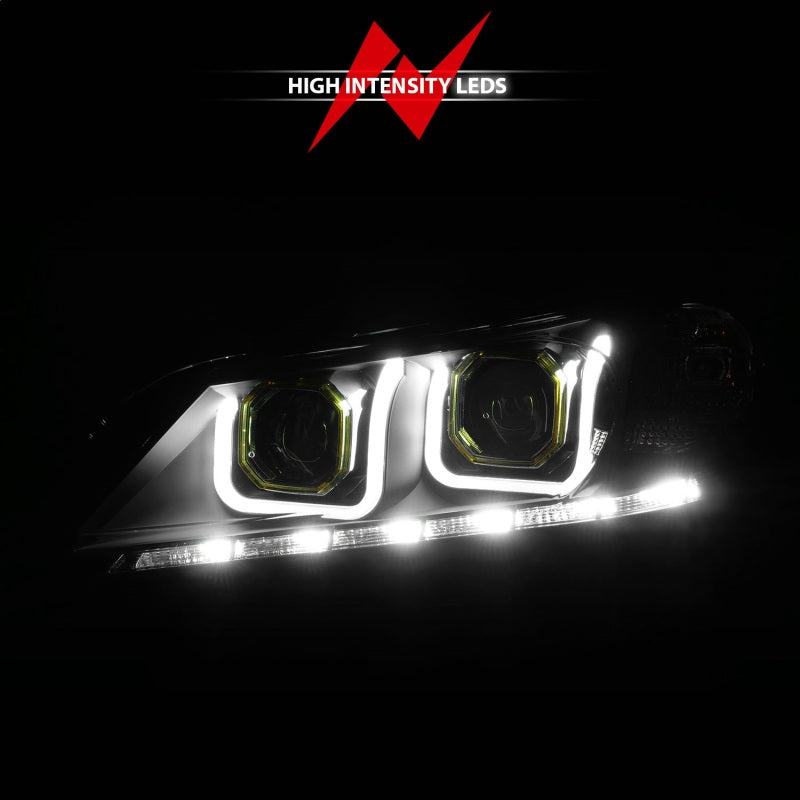 ANZO 2013-2015 Honda Accord Projector Headlights w/ U-Bar Black - Burkken Auto Parts
