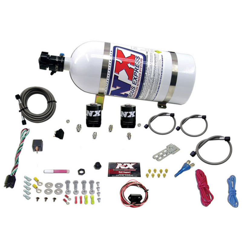 Nitrous Express 10-15 Chevrolet Camaro (5th Gen) Single Nozzle Nitrous Kit (35-150HP) w/10lb Bottle - Burkken Auto Parts