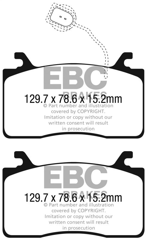 EBC 2016+ Alfa Romeo Guilia 2.0T Greenstuff Front Brake Pads - Burkken Auto Parts