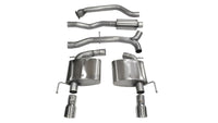 Corsa 2013-2019 Cadillac ATS Sedan 2.0L A/T Polished Sport Dual Rear Cat-Back Exhaust - Burkken Auto Parts