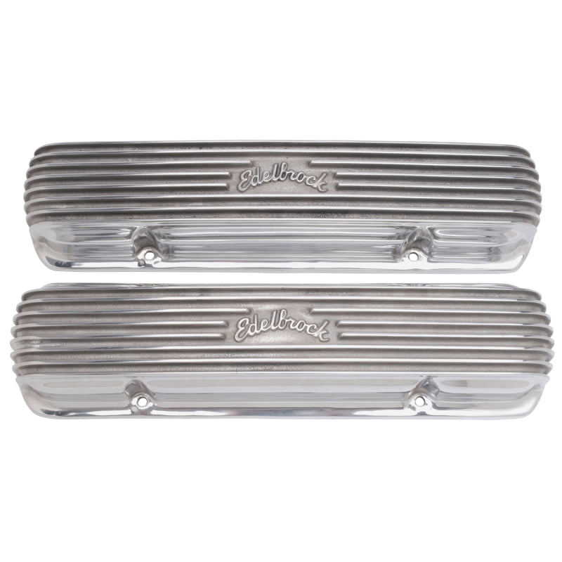 Edelbrock Valve Cover Classic Series Pontiac 1962-1979 301-455 CI V8 Polshed - Burkken Auto Parts
