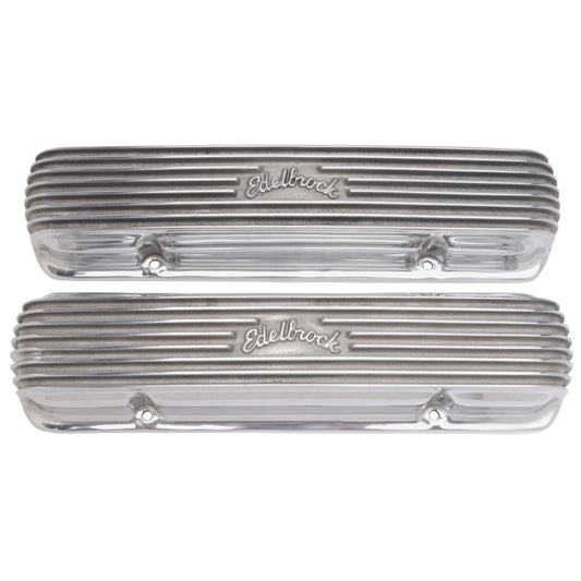 Edelbrock Valve Cover Classic Series Pontiac 1962-1979 301-455 CI V8 Polshed - Burkken Auto Parts