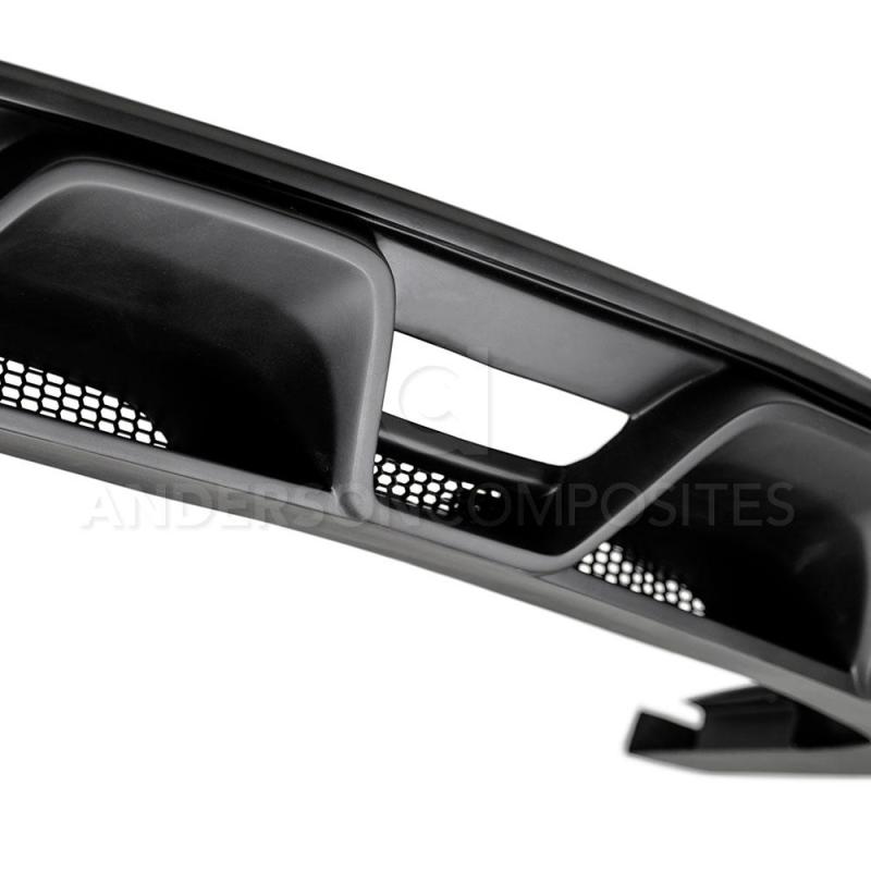 Anderson Composites 15-16 Ford Mustang R-Style Rear Valance (for Quad Tip Exhaust) - Burkken Auto Parts