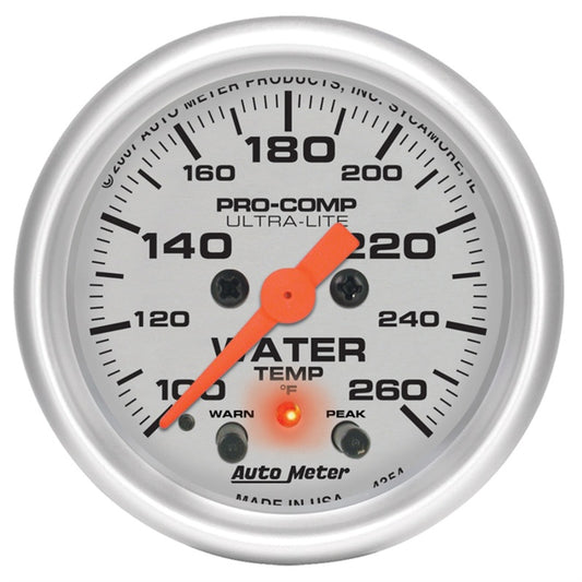 Autometer Ultra-Lite 2-1/16in Digital Stepper Motor 260 Degree F Water Temp Gauge - Burkken Auto Parts