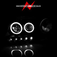 ANZO 1997-2003 Ford F-150 Projector Headlights w/ Halo Black (CCFL) - Burkken Auto Parts