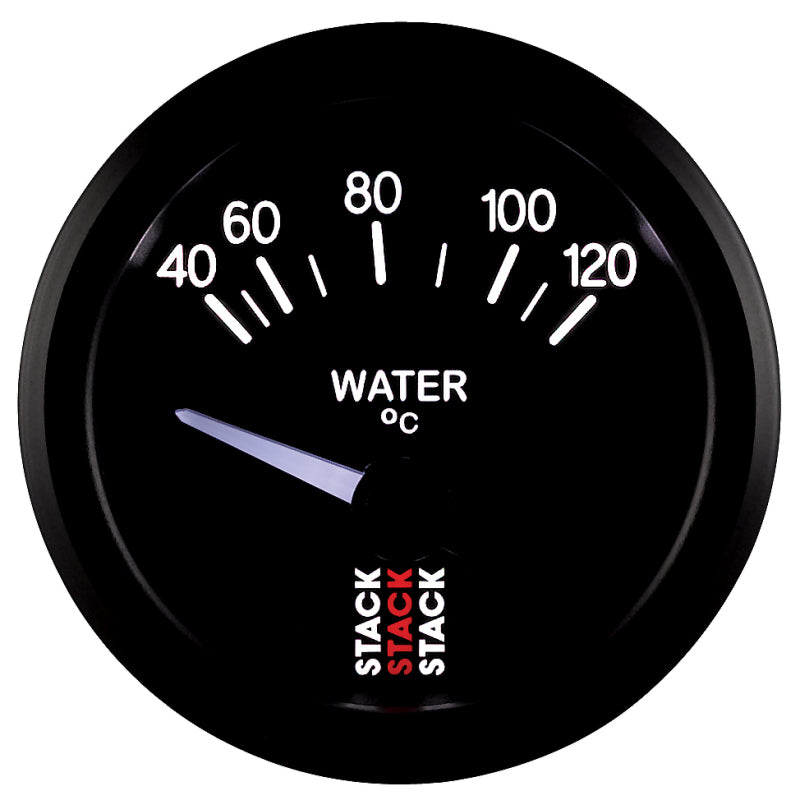 Autometer 52mm Stack Instruments 40-120 Degree C Electric Water Temperature Gauge - Black - Burkken Auto Parts