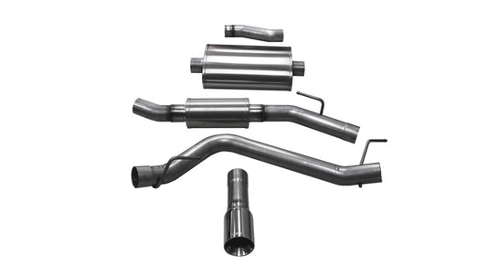 Corsa 2020-2025 Jeep Gladiator JT 3.0in Cat-Back Single Touring Side Exit w/ 4.0in Polished Tip - Burkken Auto Parts