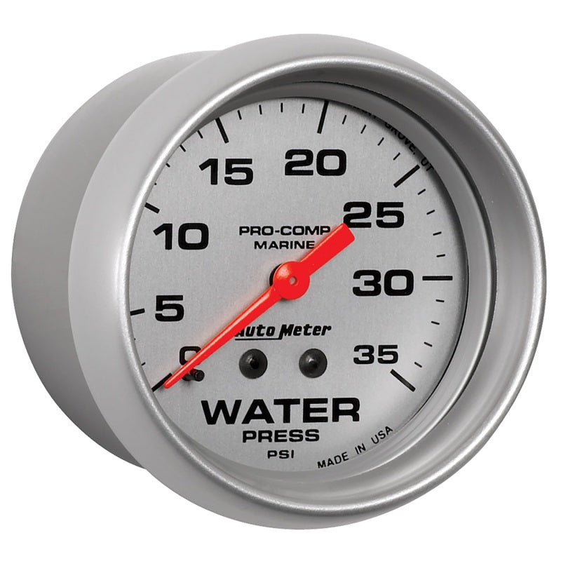 Autometer Ultra-Lite 2 5/8in Mechanical 35 PSI Water Pressure Gauge - Burkken Auto Parts