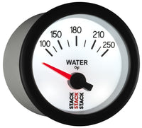 Autometer Stack 52mm 100-250 Deg F 1/8in NPTF Electric Water Temp Gauge - White - Burkken Auto Parts