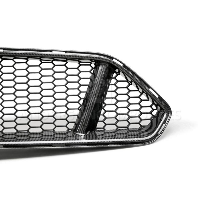 Anderson Composites 2018 Ford Mustang Type-GT Carbon Fiber Upper Grille - Burkken Auto Parts