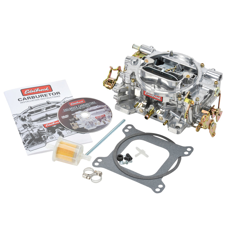 Edelbrock Carburetor Performer Series 4-Barrel 800 CFM Manual Choke Satin Finish - Burkken Auto Parts